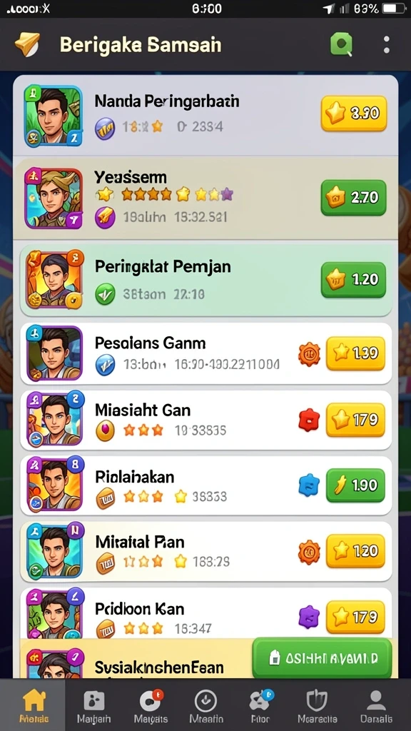 4p4p - Tangkapan layar menunjukkan menu pilihan karakter dengan berbagai kemampuan.